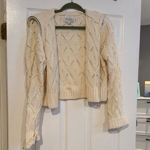 Cream Cable Knit Cardigan
